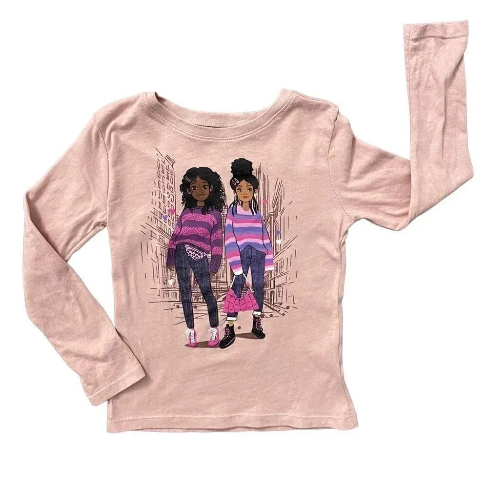 The Children’s Place Fashionable Black Girls Long Sleeve Graphic Tee XS (4)